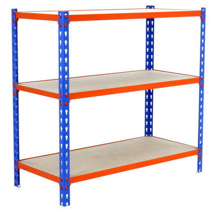 Estantería con baldas de madera Simonrack Maderclick Superplus Azul + Naranja + Madera 1000 x 1100 x 500 mm · 3 estantes