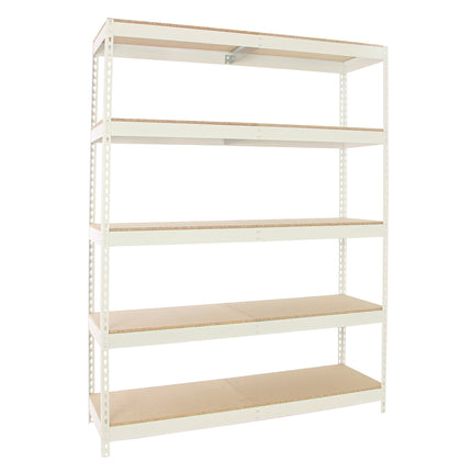 Estantería industrial Simonrack Simonforte 1800 x 750 mm Blanco + Madera 2000 x 1800 x 750 mm 