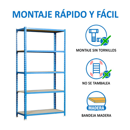 Estantería con baldas de madera Simonrack Maderclick PLUS