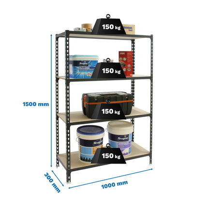 Estantería con baldas de madera Simonrack Maderclick PLUS