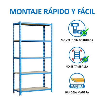 Estantería con baldas de madera Simonrack Maderclick PLUS
