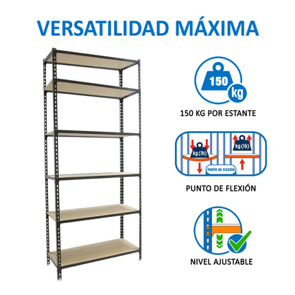 Estantería con baldas de madera Simonrack Maderclick PLUS