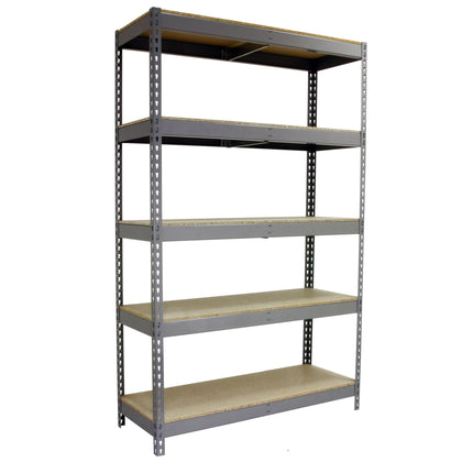 Estantería industrial Simonrack Simonforte 1200 x 450 mm Gris + Madera 3000 x 1200 x 450 mm 