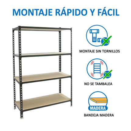 Estantería con baldas de madera Simonrack Maderclick Superplus