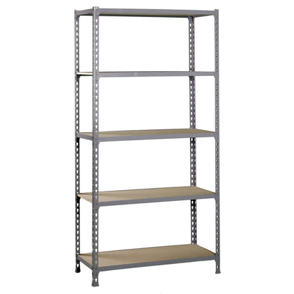 Estantería con baldas de madera Simonrack Maderclick MINI Gris + Madera 1800 x 800 x 400 mm · 5 estantes