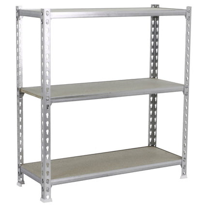 Estantería con baldas de madera Simonrack Maderclick MINI Galvanizado + Madera 900 x 800 x 500 mm · 3 estantes