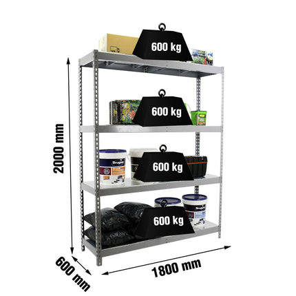 Estantería industrial Simonrack Simonforte 1800 x 600 mm