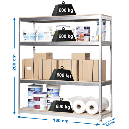 Estantería industrial Simonrack Simonforte 1800 x 450 mm