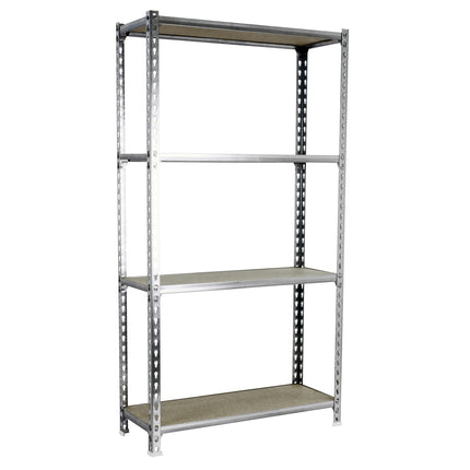 Estantería con baldas de madera Simonrack Maderclick Superplus Galvanizado + Madera 1500 x 1100 x 500 mm · 4 estantes