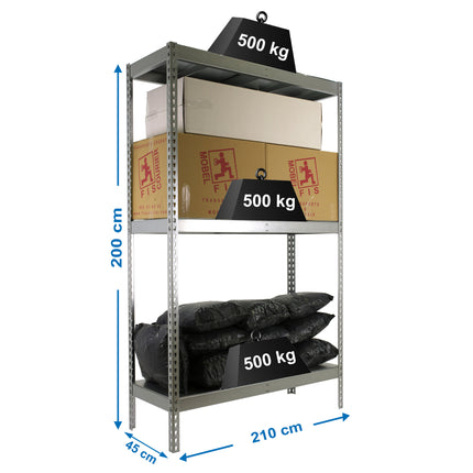 Estantería industrial Simonrack Simonforte 2100 x 450 mm