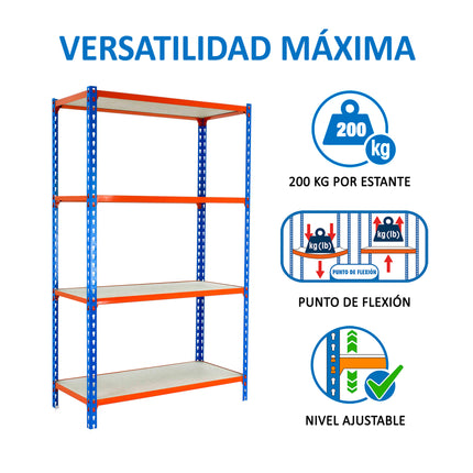 Estantería con baldas de madera Simonrack Maderclick Megaplus