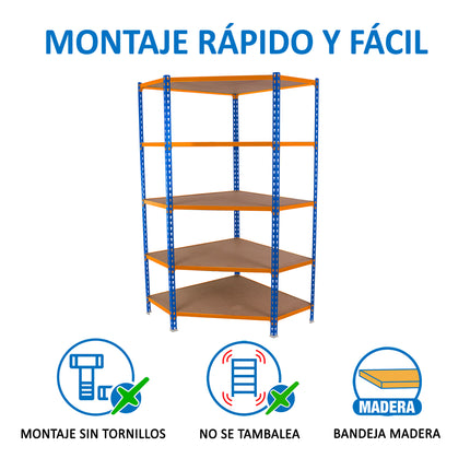 Estantería con baldas de madera Simonrack Maderclick