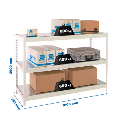 Estantería industrial Simonrack Simonforte 1800 x 750 mm