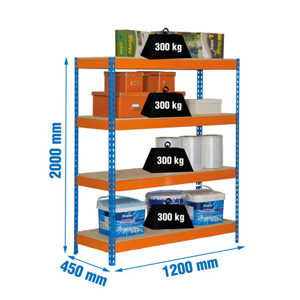 Estantería industrial Simonrack Bricoforte 1204-4 Chipboard