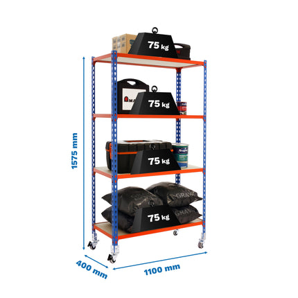 Estantería con baldas de madera Simonrack Maderclick Mobile Superplus