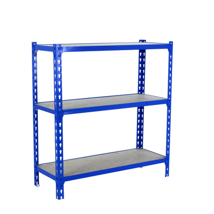 Estantería con baldas de madera Simonrack Maderclick Megaplus Azul + Madera 900 x 1200 x 500 mm · 3 estantes