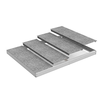 Estante adicional para estantería Simonrack Simonforte fondo 750-900 mm Blanco + Galvanizado 70 x 1500 x 750 mm 1 estante