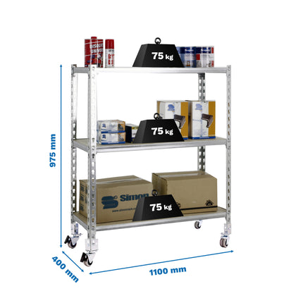 Estantería con baldas de madera Simonrack Maderclick Mobile Superplus