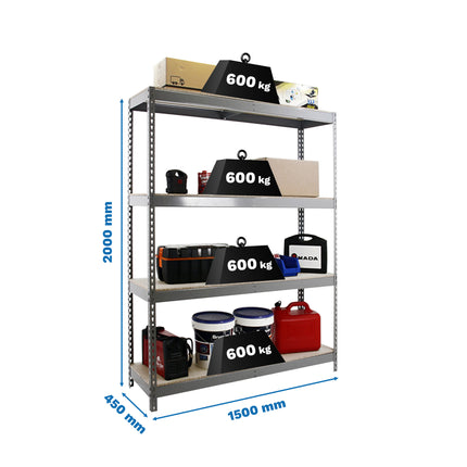 Estantería industrial Simonrack Simonforte 1500 x 450 mm