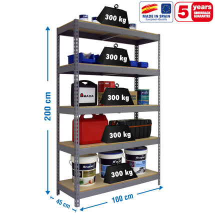 Estantería industrial Simonrack Bricoforte 1004-5 Chipboard