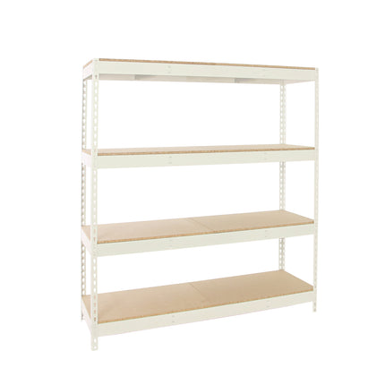 Estantería industrial Simonrack Simonforte 2400 x 750 mm Blanco + Madera 2000 x 2400 x 750 mm 