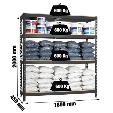 Estantería industrial Simonrack Simonforte 1800 x 450 mm