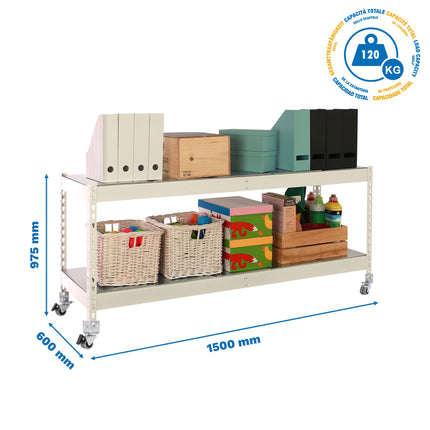 Estantería industrial Simonrack Simonforte fondo 450 mm, anchos 1200, 1800 y 2400 mm