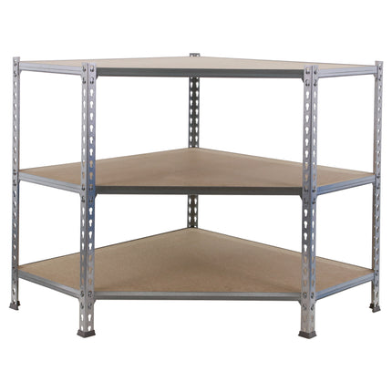Estantería con baldas de madera Simonrack Maderclick Galvanizado + Madera 900 x 900 x 500 mm · 3 estantes