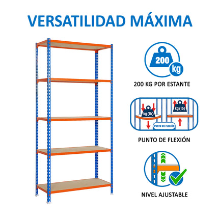 Estantería con baldas de madera Simonrack Maderclick Megaplus