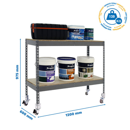 Estantería industrial Simonrack Simonforte fondo 450 mm, anchos 1200, 1800 y 2400 mm