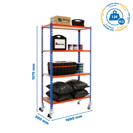 Estantería con baldas de madera Simonrack Maderclick Mobile PLUS