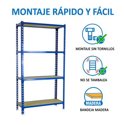 Estantería con baldas de madera Simonrack Maderclick Superplus