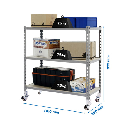 Estantería con baldas de madera Simonrack Maderclick Mobile Superplus