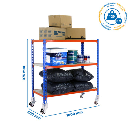 Estantería con baldas de madera Simonrack Maderclick Mobile PLUS