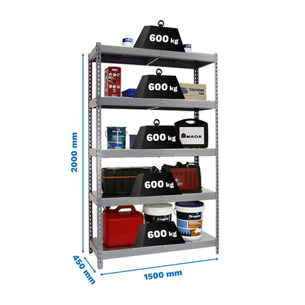 Estantería industrial Simonrack Simonforte 1500 x 450 mm