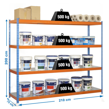 Estantería industrial Simonrack Simonforte 2100 x 750 mm