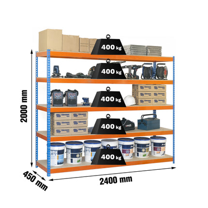 Estantería industrial Simonrack Simonforte 2400 x 450 mm