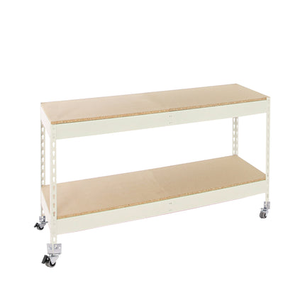 Estantería industrial Simonrack Simonforte 1500 x 600 mm Blanco + Madera 975 x 1500 x 600 mm 