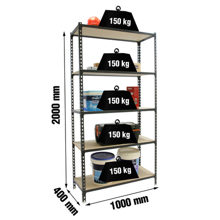 Estantería con baldas de madera Simonrack Maderclick PLUS