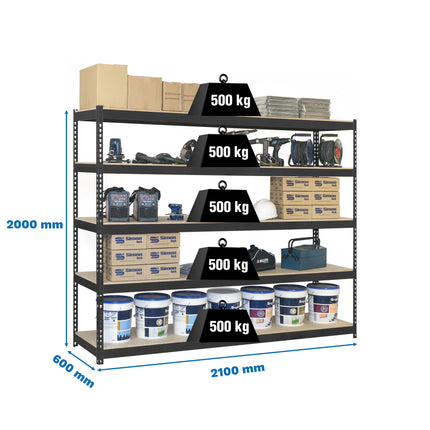 Estantería industrial Simonrack Simonforte fondo 600 mm, anchos 2100 y 2400 mm