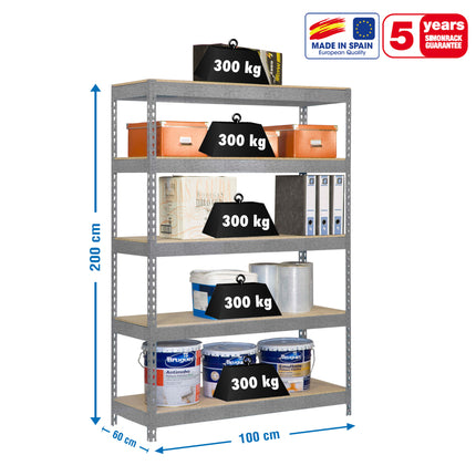 Estantería industrial Simonrack Bricoforte 1006-5 Chipboard