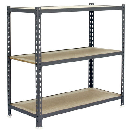 Estantería con baldas de madera Simonrack Maderclick PLUS Gris + Madera 900 x 1000 x 500 mm · 3 estantes