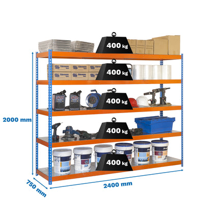 Estantería industrial Simonrack Simonforte 2400 x 750 mm
