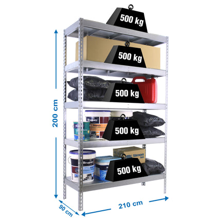 Estantería industrial Simonrack Simonforte fondo 900 mm, ancho 2100 mm