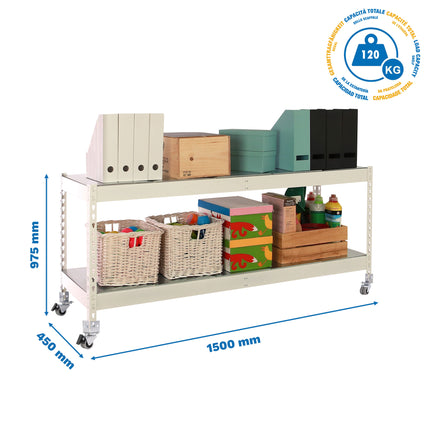 Estantería industrial Simonrack Simonforte fondo 450 mm, anchos 1200, 1800 y 2400 mm