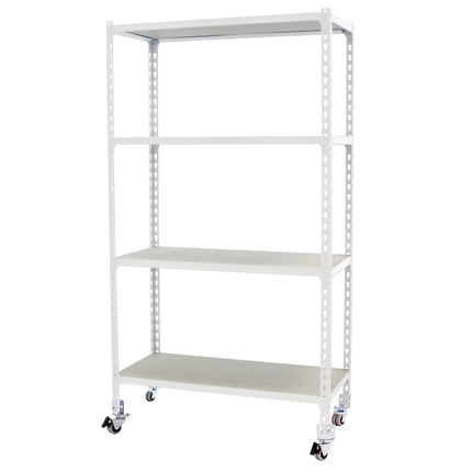 Estantería con baldas de madera Simonrack Maderclick Mobile Superplus Blanco + Madera 1575 x 1100 x 500 mm · 4 estantes