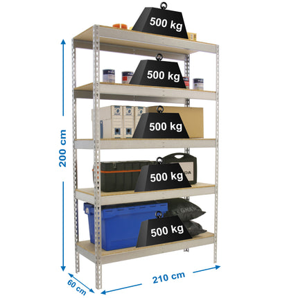 Estantería industrial Simonrack Simonforte fondo 600 mm, anchos 2100 y 2400 mm