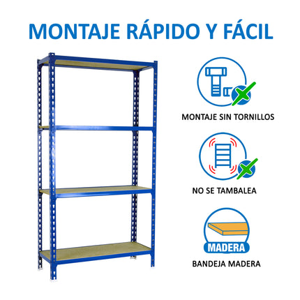 Estantería con baldas de madera Simonrack Maderclick PLUS