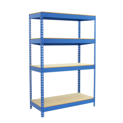 Estantería industrial Simonrack Bricoforte 1204-4 Chipboard Azul + Madera
