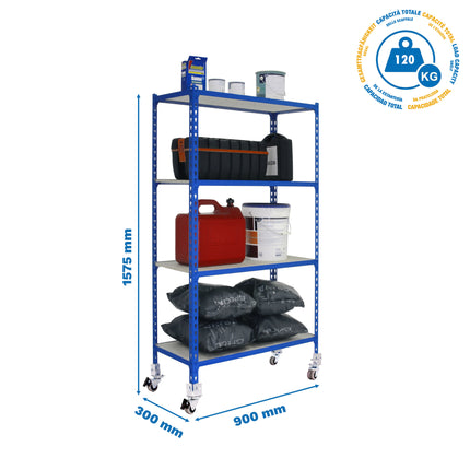 Estantería con baldas de madera Simonrack Maderclick Mobile 4/300